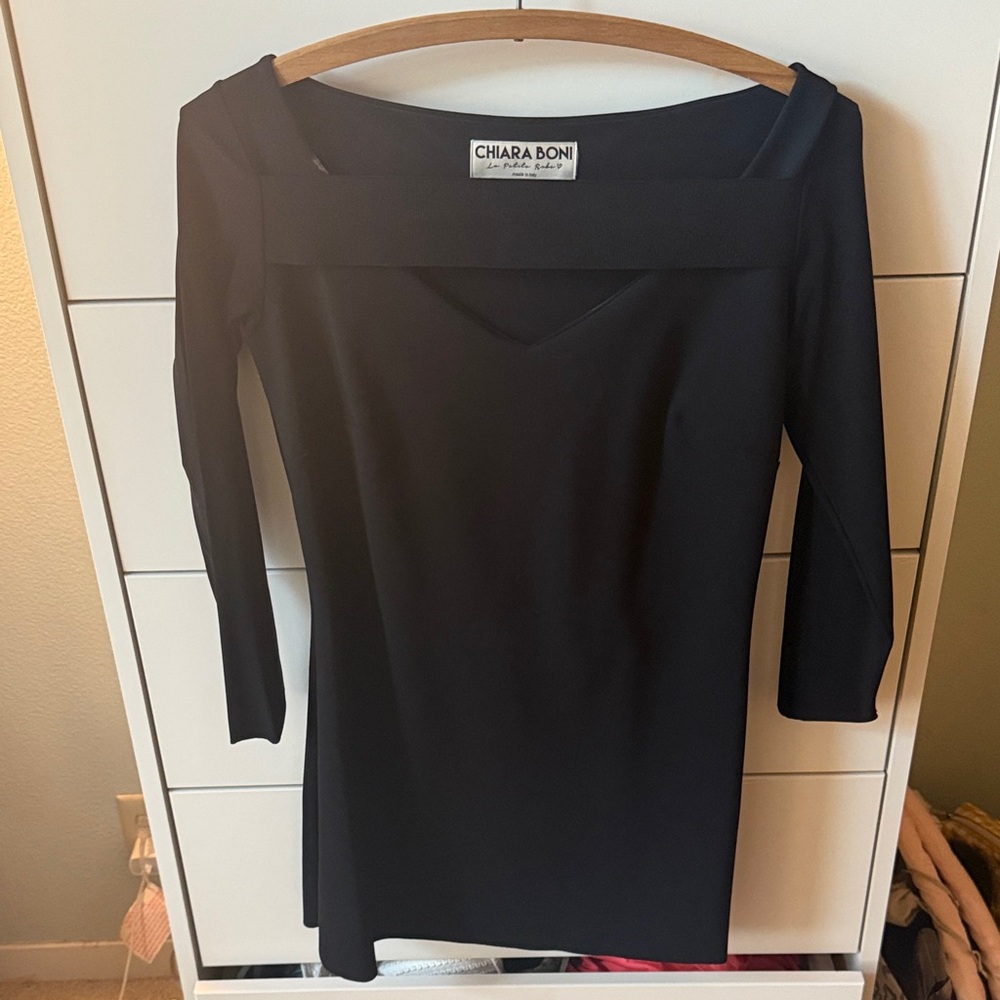 Chiara Boni Midnight Blue Long Sleeve Long Top